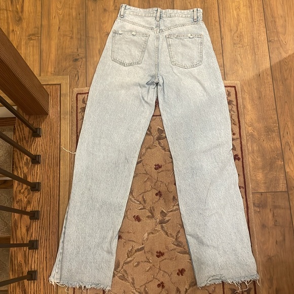 Zara high rise wide leg ripped jean - 6045 - Picture 4 of 4
